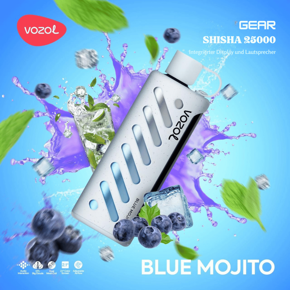 Vozol Vape - Gear 25K Vape - Blue Mojito - Vozol