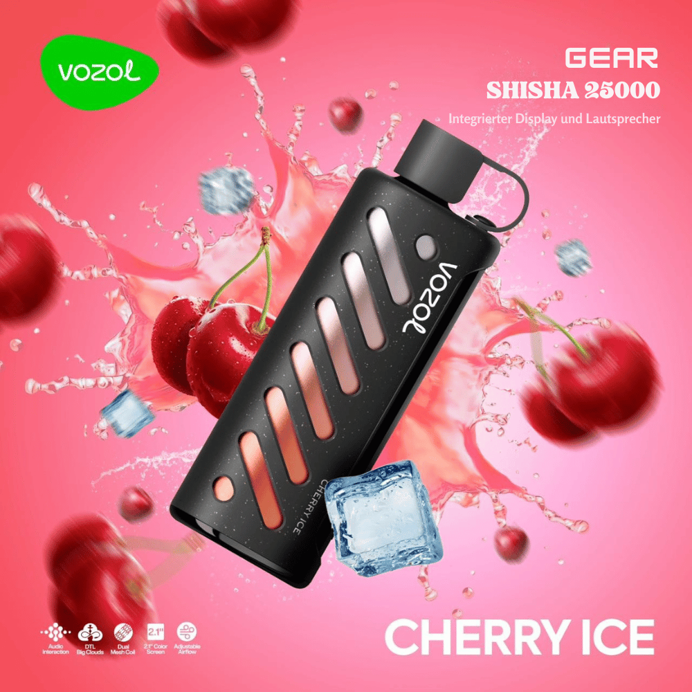 Vozol Vape -Gear 25K Vape - Cherry Ice - Vozol