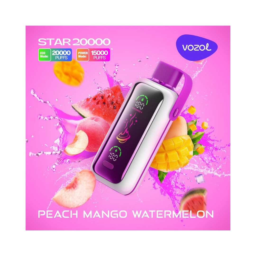 Vozol-20K Vape-Gear-Peach-Mango-Watermelon