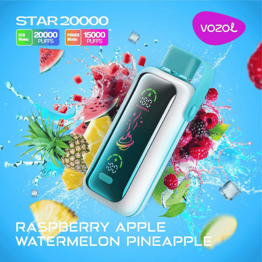 Vozol-20K Vape-Gear-Raspberry Apple Watermeln Pineapple