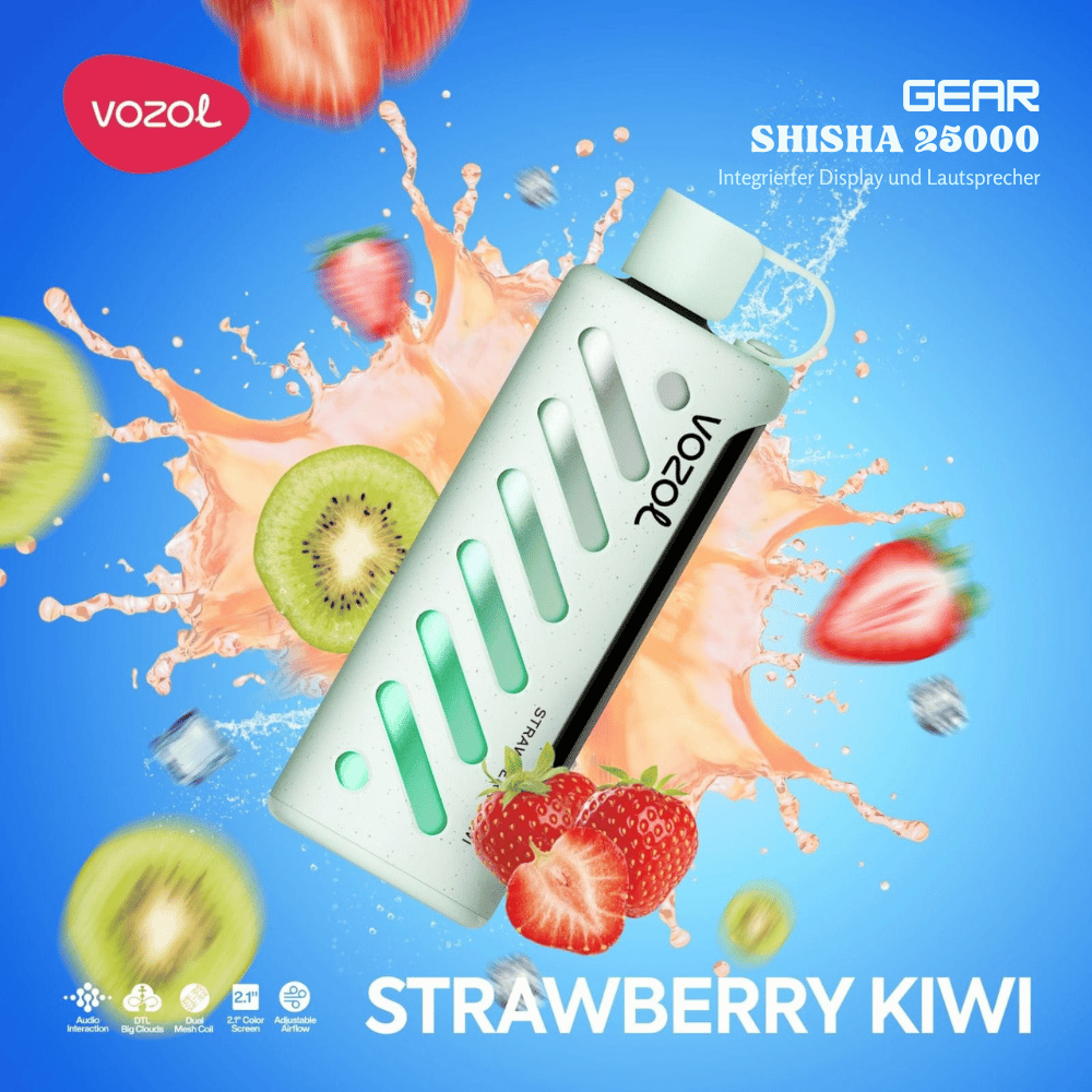 Vozol Vape - Gear 25K Vape - 
Strawberry Kiwi - Vozol