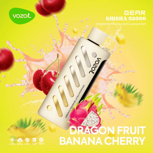 Vozol Gear 25K Vape - Dragon Fruit Banana Cherry - Vozol