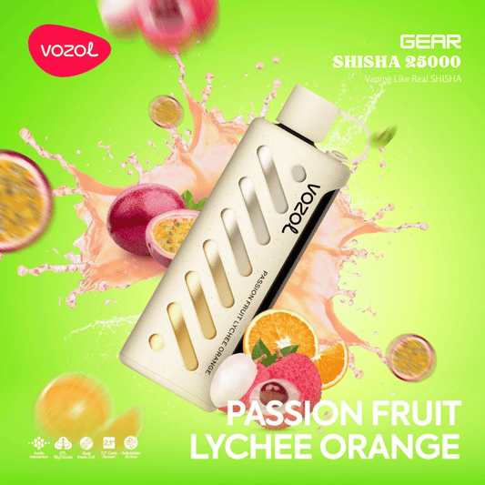 Vozol Vape - Gear 25K Vape - Passion Fruit Lychee Orange - Vozol