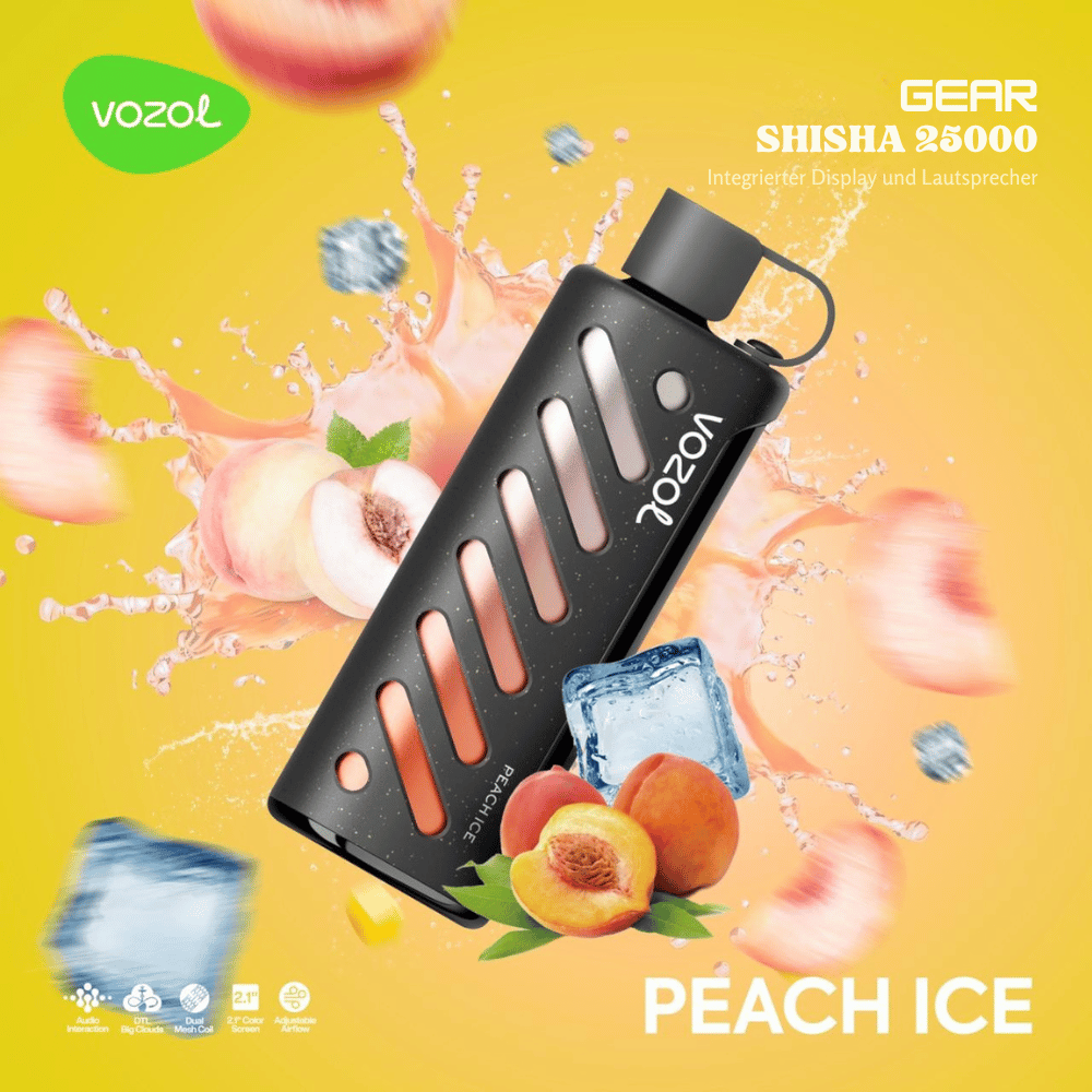 Vozol Vape - Gear 25K Vape - Peach Ice - Vozol