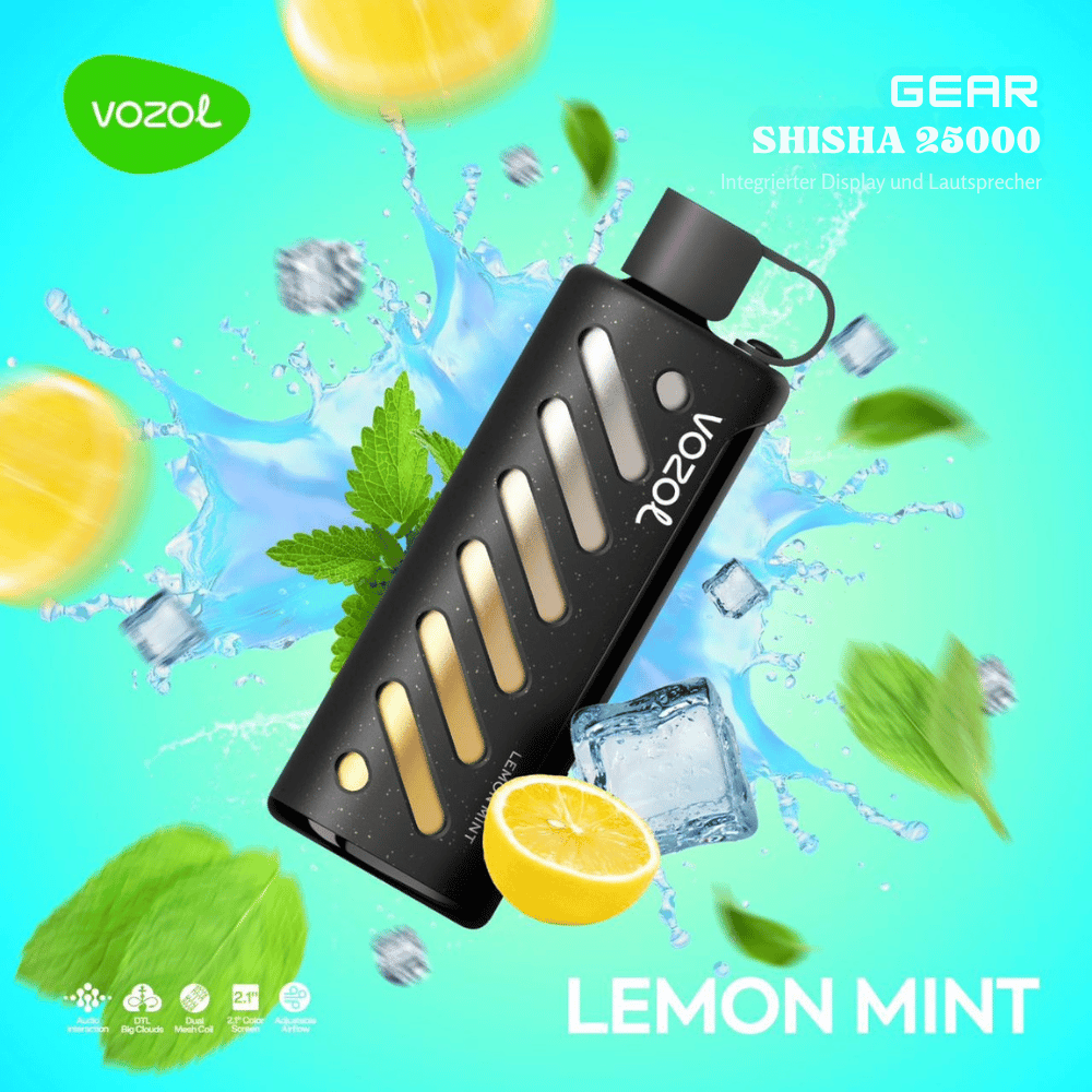 Vozol Vape - Gear 25K Vape - Lemon Mint - Vozol