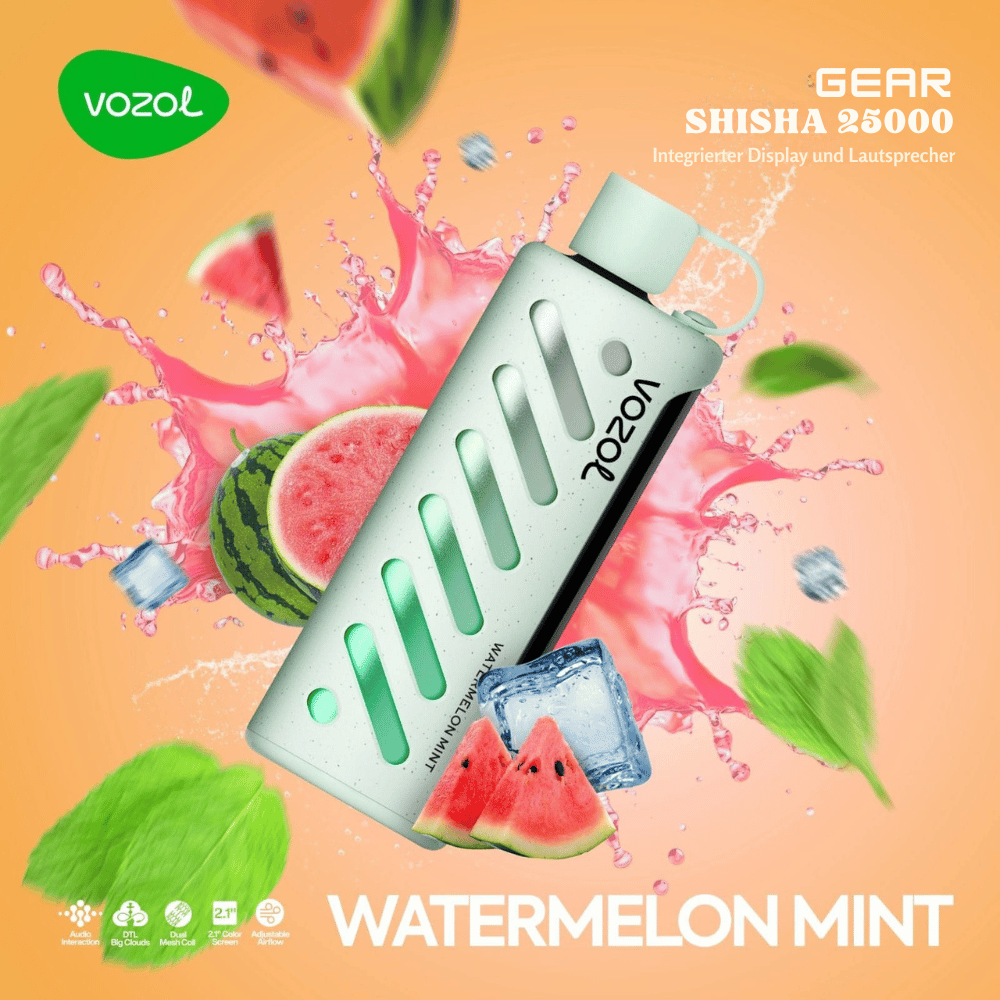 Vozol Vape - Gear 25K Vape - Watermelon Mint - Vozol