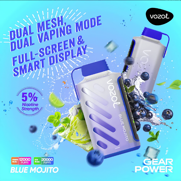 Vozol Gear 20K Vape - Blue Mojito