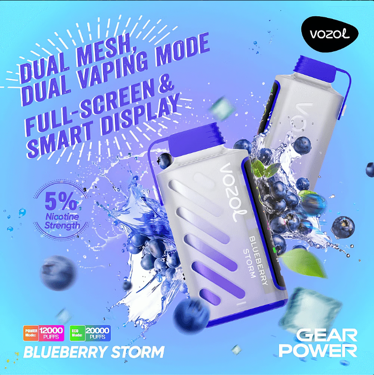 Vozol Gear 20K Vape - Blueberry Storm