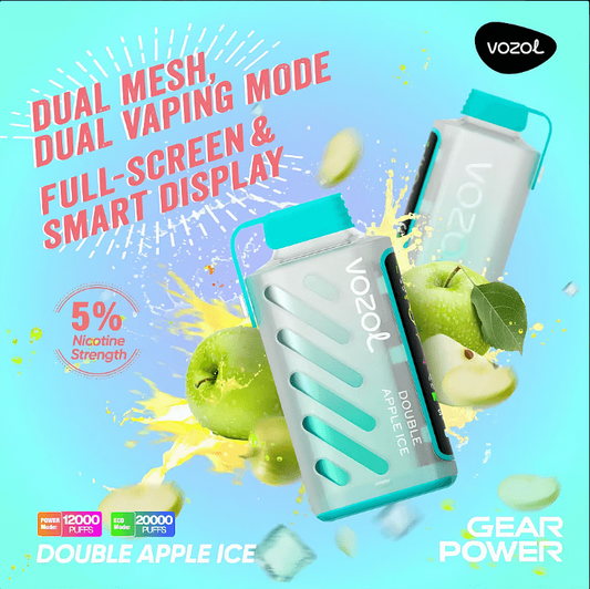 Vozol Gear 20K Vape - Double Apple Ice