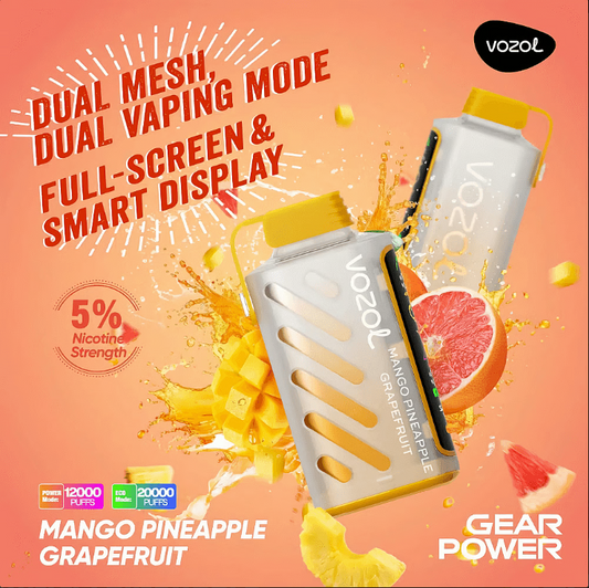 Vozol Gear 20K Vape - Mango Pineapple Grapefruit