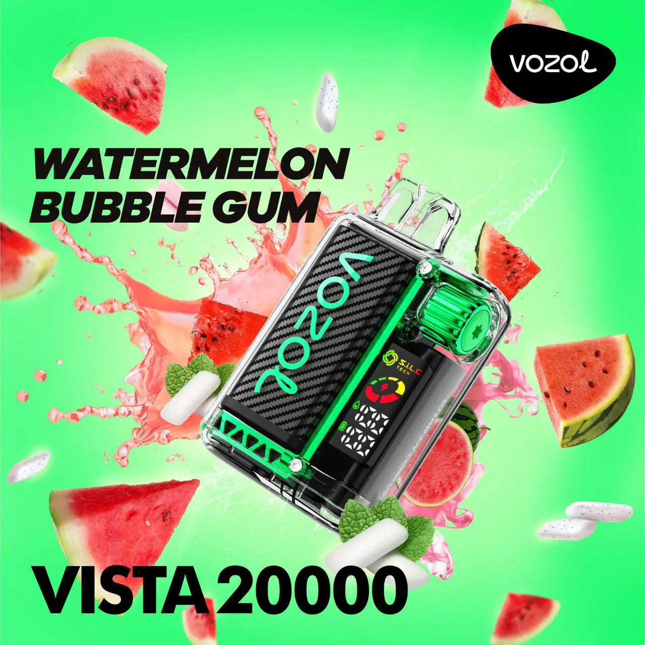 Vozol Vape - Vozol - 20K Vape - Vozol 20000 - 20000 Vape - Vape 20000 Züge - Watermelon Bubble Gum - Vista